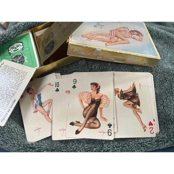 MCM PinUp Vargas Playing Cards Double Deck Comme Ci, Comme Ca Complete - Picture 7 of 9